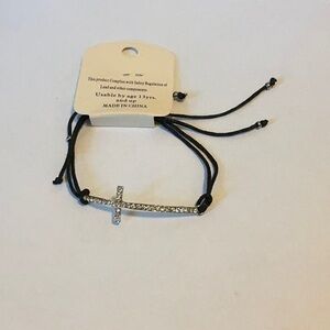 Dainty Sideways Cross Bracelet